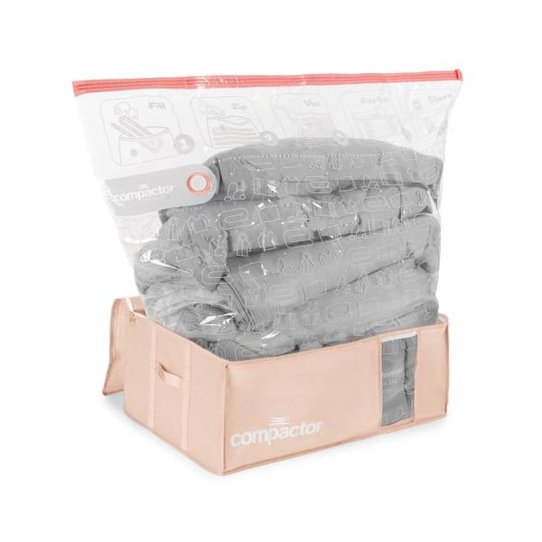 Vakuuminės iš plastiko spintos daiktadėžės 3 vnt. 65x45x27 cm Pink Edition – Compactor-image-2