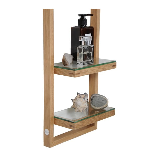 Sieninė lentyna iš ąžuolo Wireworks Zone, aukštis 81 cm-image-2
