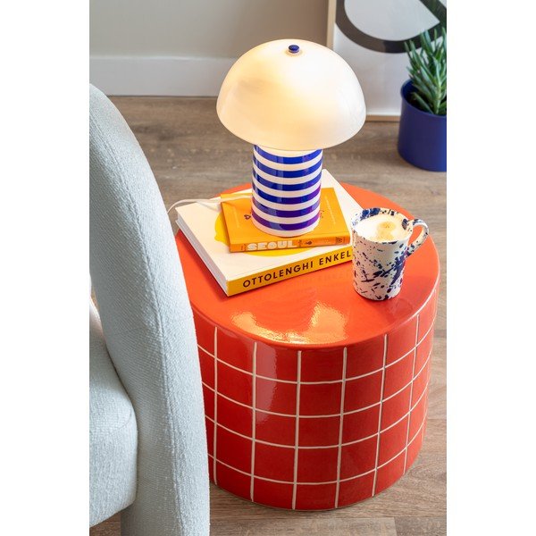 Iš keramikos apvalios formos šoninis stalas ø 42 cm Retro Tiles – Leitmotiv-image-1