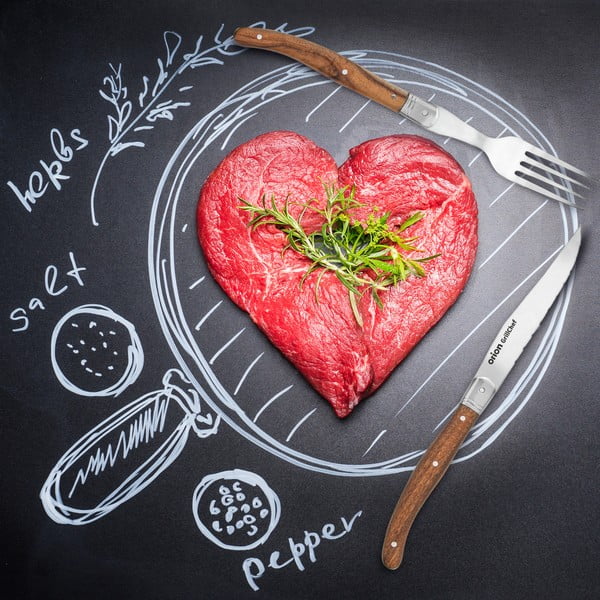 Sidabrinės spalvos/natūralios spalvos stalo įrankiai iš nerūdijančio plieno 2 vnt. – Orion-image-4