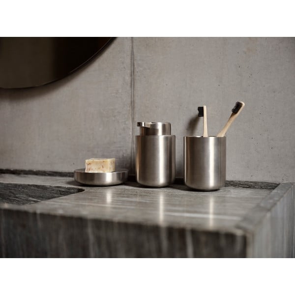 Matinės sidabrinės spalvos iš nerūdijančio plieno muilinė Ume – Zone-image-1