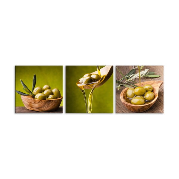 3 paveikslėlių rinkinys Styler Glasspik Set Olives