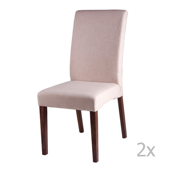 2 smėlio spalvos valgomojo kėdžių rinkinys "Elsa