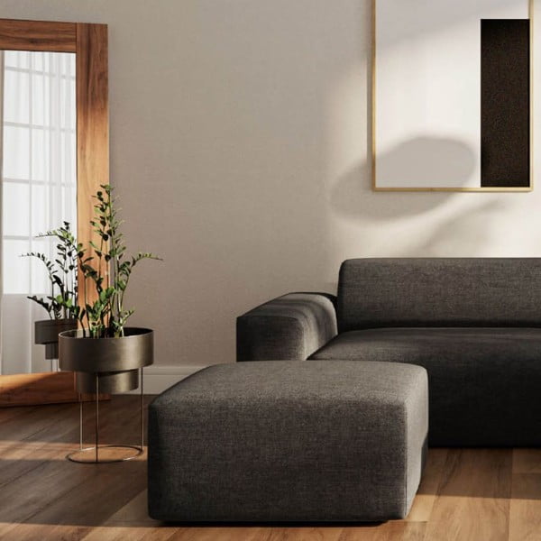 Antracito spalvos kampinė sofa (su dešiniuoju kampu/su gultu) Villet – Rodier-image-4