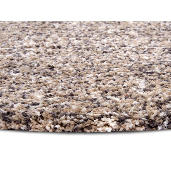 Apvalios formos kilimas smėlio spalvos ø 120 cm Shag – Hanse Home-image-3