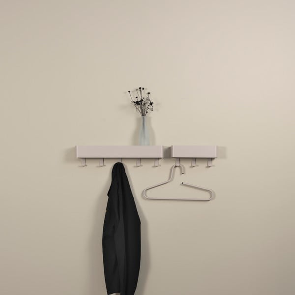 Taupe spalvos iš metalo sieninė lentyna su lentyna 52 cm Dax Play – Spinder Design-image-1