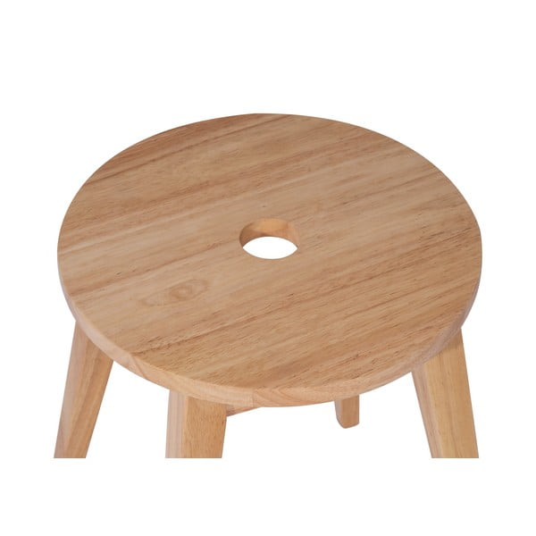 Šviesios natūralios spalvos iš kaučiukmedžio masyvo taburetė Club – Bonami Essentials-image-4