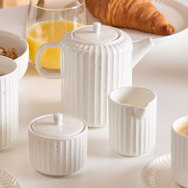 Baltos spalvos iš Kinijos kaulinio porceliano arbatinukas 540 ml Ora Gloss – Salt&Pepper-image-2