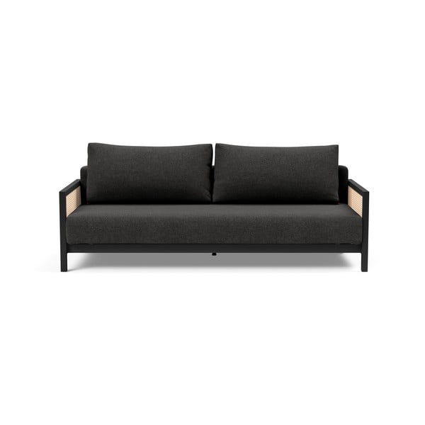 Šviesiai pilka sofa-lova su porankiais Innovation Narvi Kenya Dark Grey