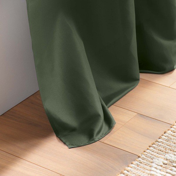 Užuolaida iš mikropluošto khaki spalvos 140x280 cm Absolu – douceur d'intérieur-image-4