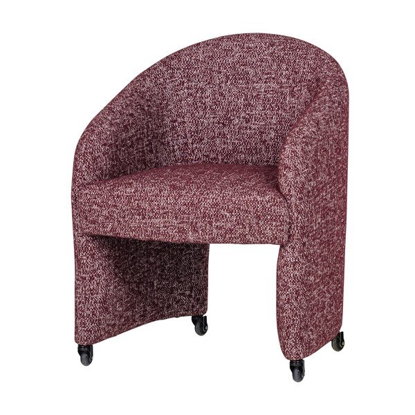 Bordo spalvos iš audinio biuro kėdė Cordo – WOOOD