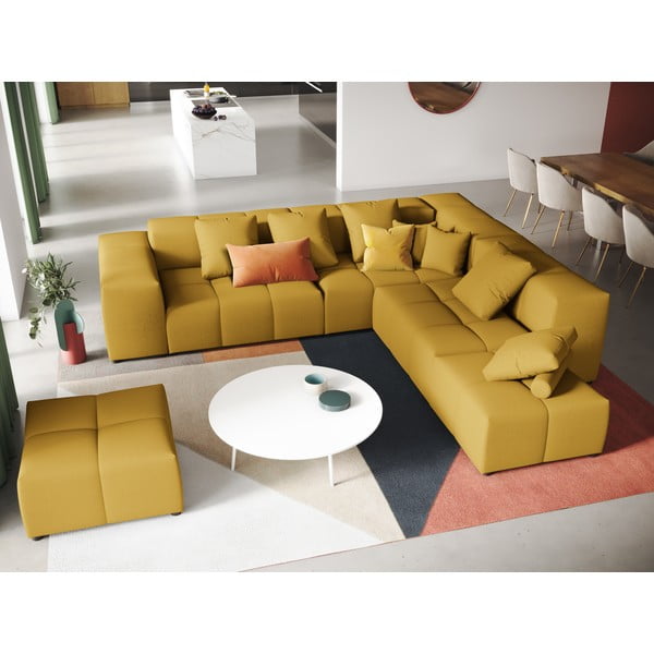 Geltona kampinė sofa (kintama) Rome - Cosmopolitan Design-image-1