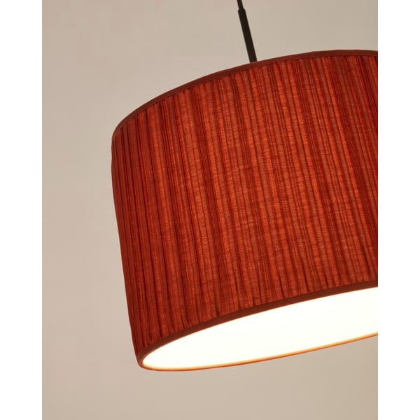 Raudonas medžiaginis šviestuvo gaubtas ø 50 cm Guash - Kave Home-image-2