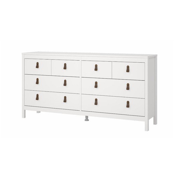 Žema šoninė spintelė baltos spalvos 159x80 cm Madrid – Tvilum