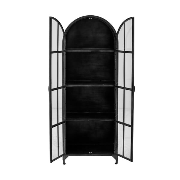 Iš metalo vitrina juodos spalvos 56,5x152,5 cm Papole – Bloomingville-image-3
