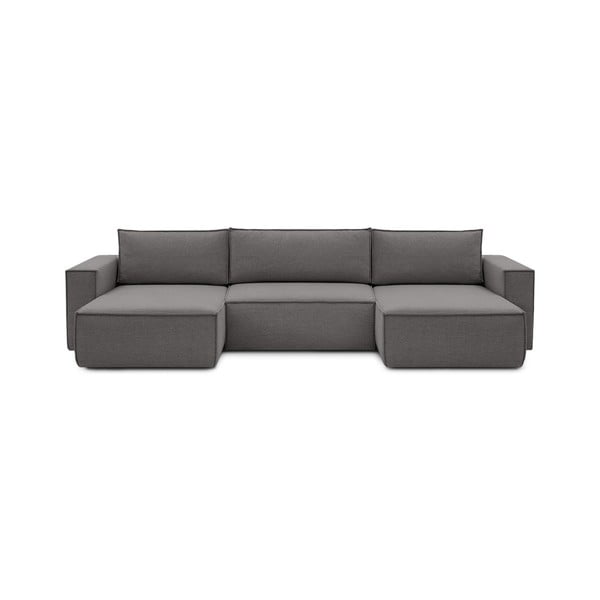 Kampinė sofa pilkos spalvos („U“ formos) Nihad – Bobochic Paris