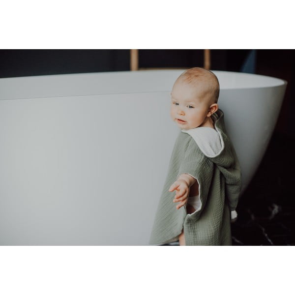 Chaki muslino kūdikių pončo dydis M - Malomi Kids-image-3