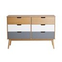 Komoda iš pušies masyvo Marckeric Cusco, plotis 120 cm