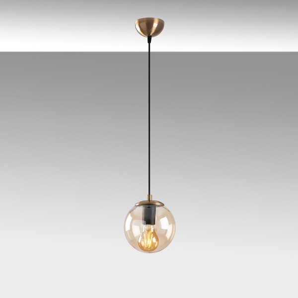 Kabantis šviestuvas auksinės spalvos ø 15 cm su stiklo gaubtu Efe – Opviq lights-image-3