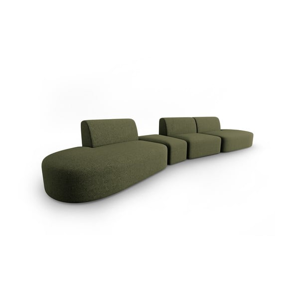 Sofa žalios spalvos 412 cm Shane – Micadoni Home-image-1