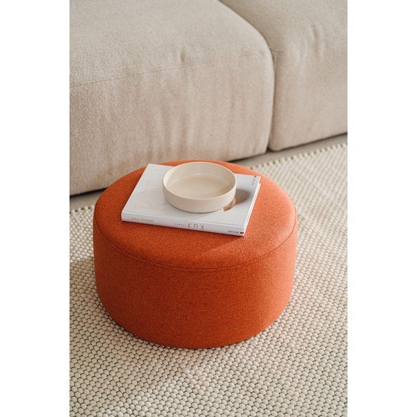 Terakotos spalvos pufas iš vilnos Folk – noo.ma-image-1