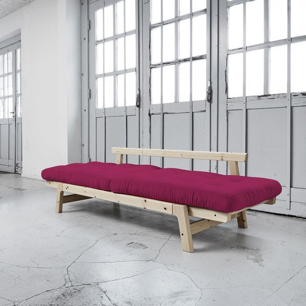 Sofa lova "Karup Step" natūrali/rožinė-image-2