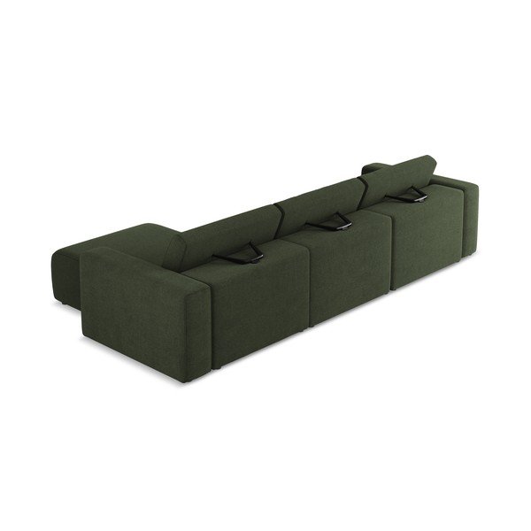 Žalios spalvos modulinė kampinė sofa (su dešiniuoju kampu) Kalea – Makamii-image-4