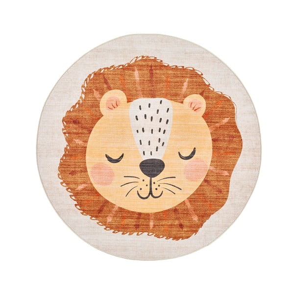 Skalbiamas vaikiškas kilimas oranžinės spalvos/kreminės spalvos ø120 cm Candy – Universal