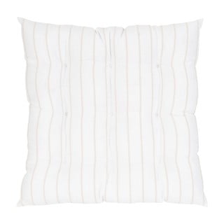Baltos ir smėlio spalvos medvilninė sėdynės pagalvėlė Westwing Collection Ludmilla
