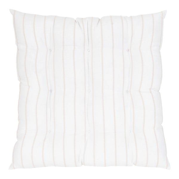 Baltos ir smėlio spalvos medvilninė sėdynės pagalvėlė Westwing Collection Ludmilla