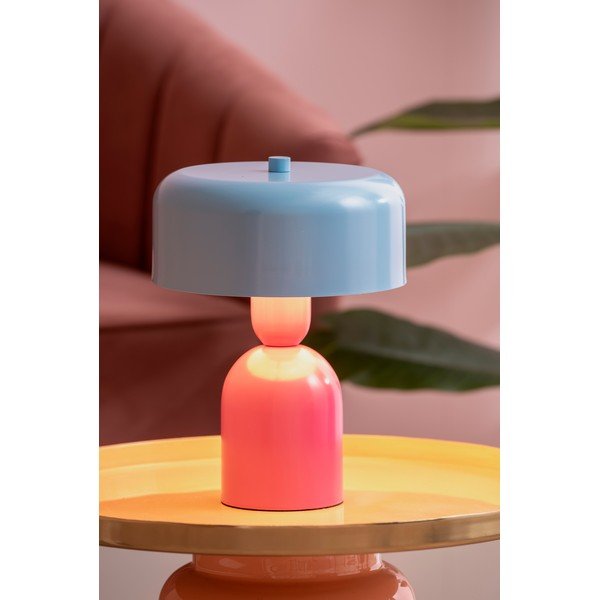 Mėlynos spalvos/rožinės spalvos iš metalo stalinis šviestuvas (aukštis 24 cm) Double Funky – Leitmotiv-image-1