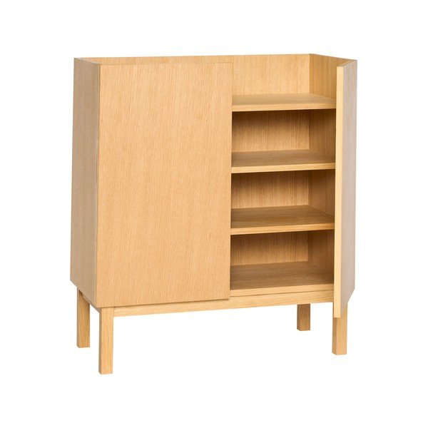 Natūralios spalvos spintelė iš ąžuolo 80x90x40 cm Ark – Hübsch-image-4