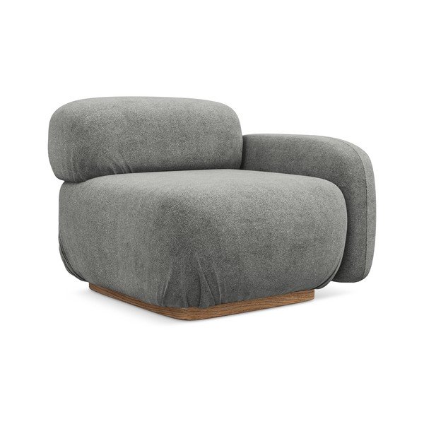 Pilkos spalvos iš boucle modulinė sofos dalis (su dešiniuoju kampu) Ailani – Makamii-image-3