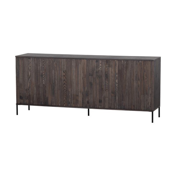 Rudos spalvos šoninė spintelė iš uosio 200x85x44 cm Gravure – WOOOD-image-2