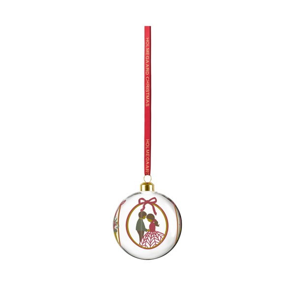 Iš stiklo pūsti Kalėdų eglutės žaisliukai ø 8 cm Annual Christmas Bauble 2025 – Holmegaard-image-3
