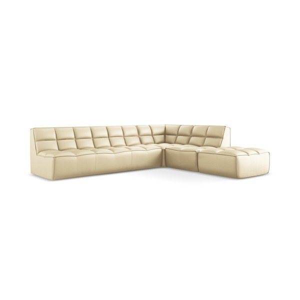 Iš dirbtinės odos modulinė kampinė sofa Kalai – Makamii-image-1