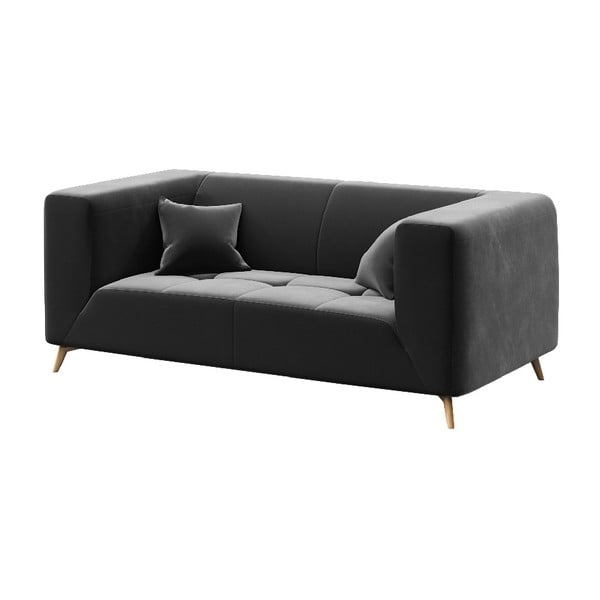 Tamsiai pilka aksominė sofa MESONICA Toro, 187 cm-image-2