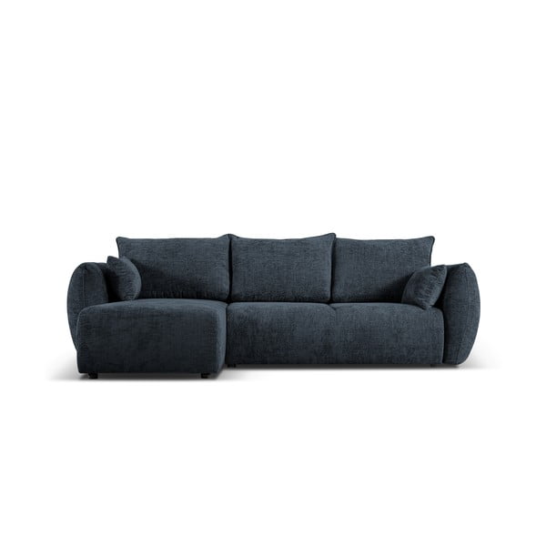 Kampinė sofa tamsiai mėlynos spalvos (su kairiuoju kampu) Matera – Cosmopolitan Design