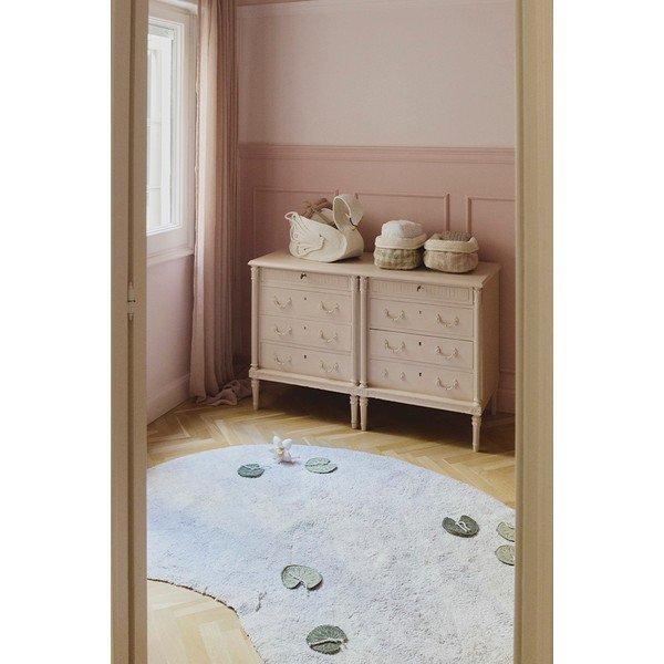 Šviesiai pilkos spalvos iš medvilnės vaikiškas žaidimų kilimas 130x170 cm Swan Lake – Lorena Canals-image-1