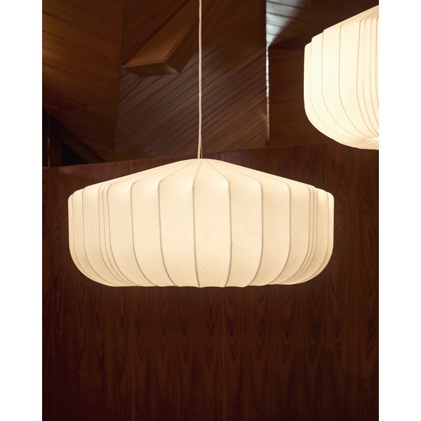 Baltos spalvos lubinis šviestuvas ø 76 cm su tekstiliniu gaubtu Somar – Kave Home-image-4
