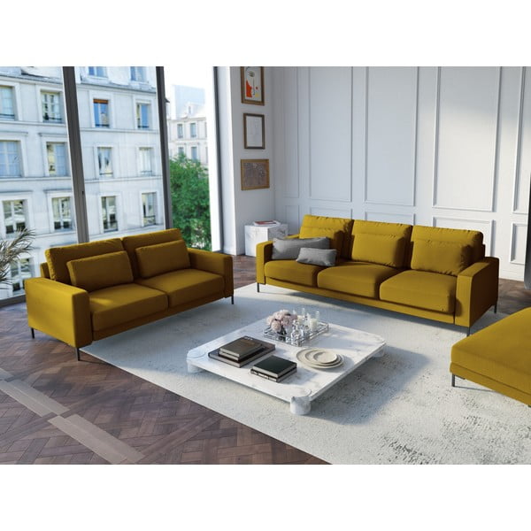 Garstyčių geltonumo sofa Interieurs 86 Seine, 220 cm-image-1