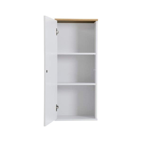 Balta vitrina su ąžuolo medienos kojomis Tenzo Dot, 95 cm aukščio-image-3