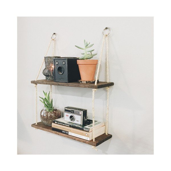 Medinė pakabinama lentyna Stringy-image-2