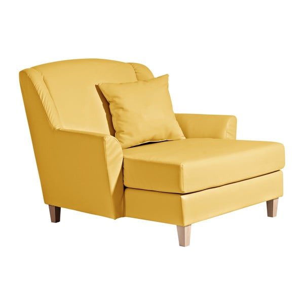 "Max Winzer Judith" geltonos odos imitacijos poilsio kėdė