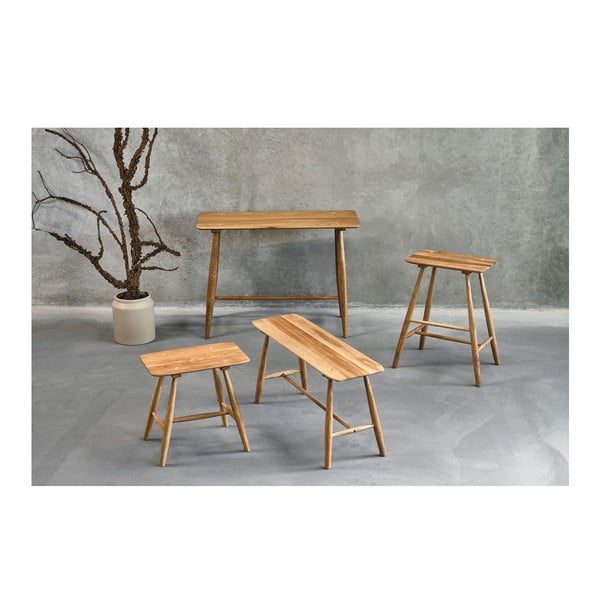 Ąžuolinis valgomojo stalas 44,5x100 cm Bodo - Villa Collection-image-1