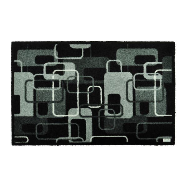 Pilkos ir juodos spalvos kilimėlis "Zala Living Design Funky Grey Black Retro", 50 x 70 cm