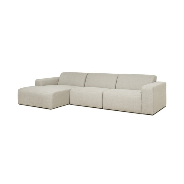 Kampinė sofa smėlio spalvos/kreminės spalvos (su kairiuoju kampu) Roxy – Scandic-image-2