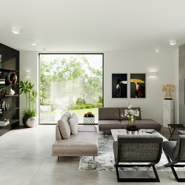 Sieninė lempa baltos spalvos Lorum Maxi – Sollux-image-1