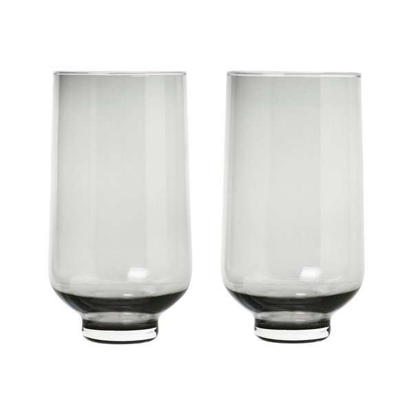 2 juodų stiklinių rinkinys Blomus Flow, 400 ml-image-2