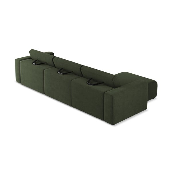 Žalios spalvos modulinė kampinė sofa (su kairiuoju kampu) Kalea – Makamii-image-4